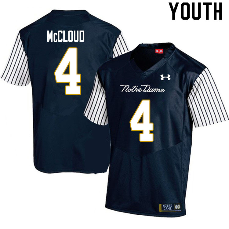 Youth #4 Nick McCloud Notre Dame Fighting Irish College Football Jerseys Sale-Alternate